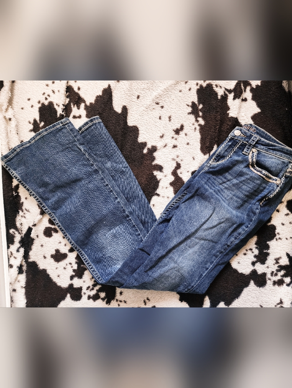 "SHYANNE" WOMEN'S Y2K CLASSIC BOOTCUT JEANS - BLUE DENIM